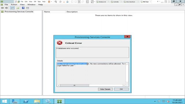 Citrix PVS Console database error | Unable to connect to farm | смотреть онлайн