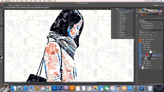 Collage Art Effect Photoshop Action смотреть онлайн