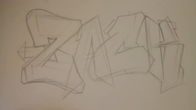 How to draw graffiti names - Zack #7 смотреть онлайн