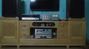 Loa Akai SW155. Âm ly san sui 4000.