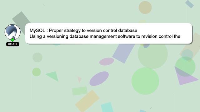 MySQL : Proper strategy to version control database смотреть онлайн