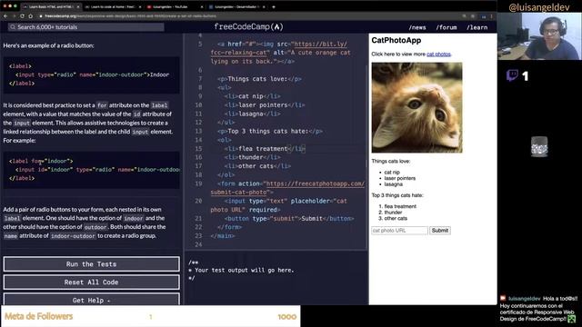 Radio buttons en HTML - FreeCodeCamp en Español смотреть онлайн