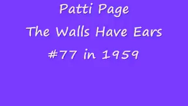 Patti Page - THE WALLS HAVE EARS смотреть онлайн