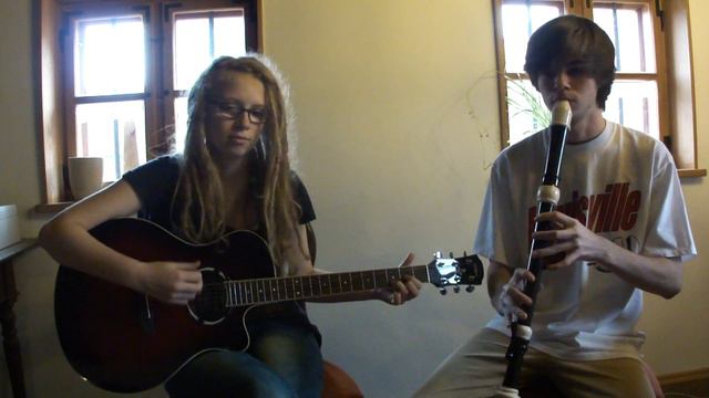 Wonderwall - cover Flöte & Gitarre смотреть онлайн