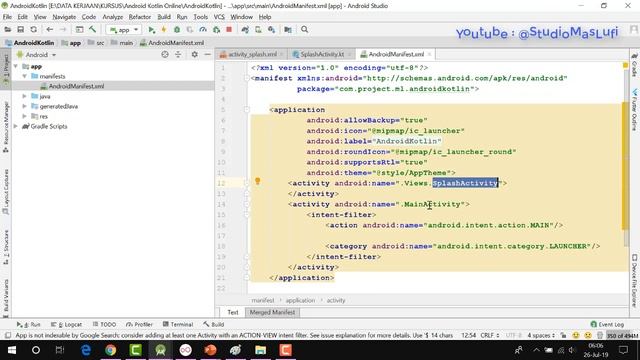 Kursus Online Kotlin #04 - Menjalankan Splash Screen dan Analisa Kode [Free] смотреть онлайн