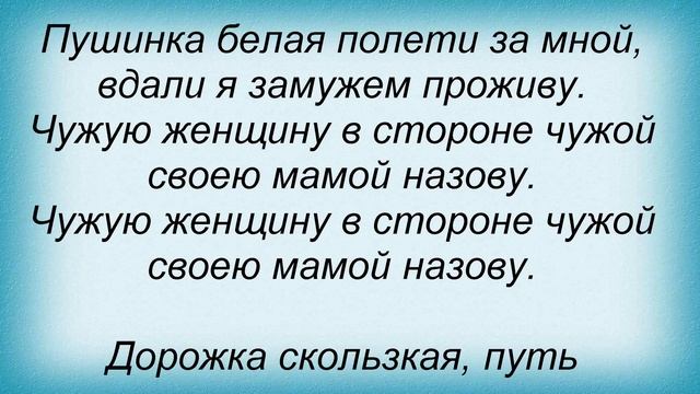 Слова песни Диана Гурцкая - Пушинка белая смотреть онлайн