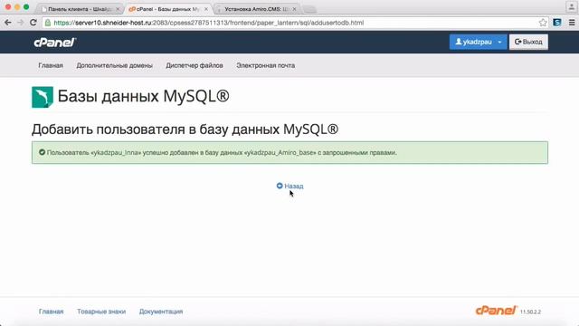 Установка Amiro из исходников на хостинг cPanel смотреть онлайн
