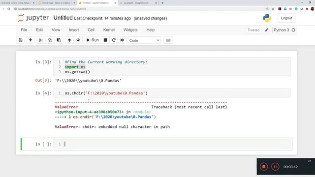 Set the directory in Anaconda Jupyter Notebook Find the current directory in python- | DSFP002 | смотреть онлайн