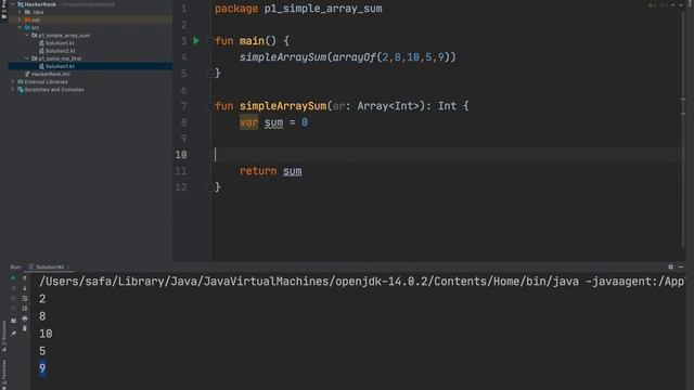 3. Simple Array Sum - HackerRank Kotlin Solution смотреть онлайн
