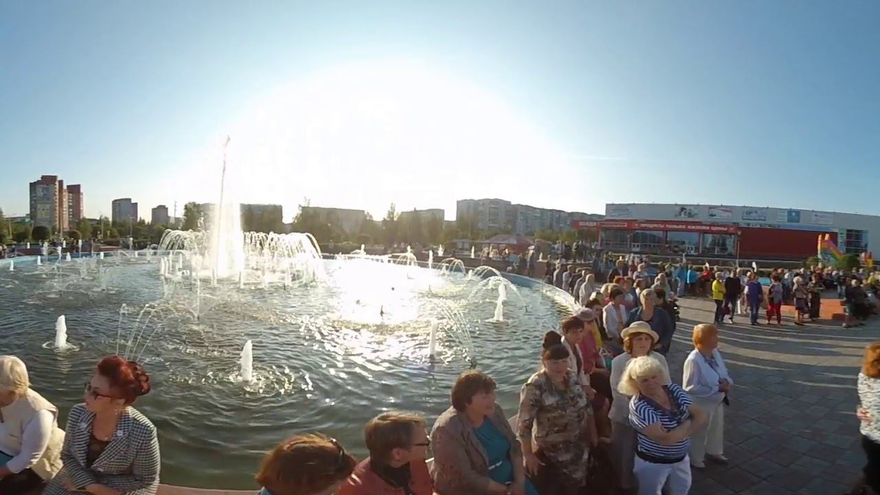 Видео 360. Фонтан Прокопьевск, день шахтёра смотреть онлайн