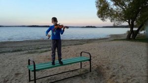 Marmot Beethoven violin /Сурок Бетховен на скрипке на Минском море вечером