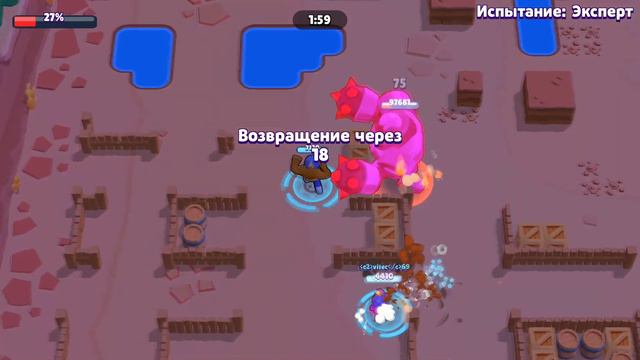 ВОРОН НА 1 УРОВНЕ В БОЮ С БОССОМ | Brawl Stars смотреть онлайн