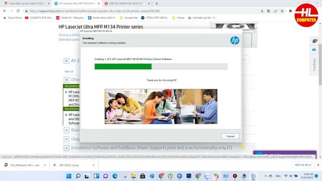 Hướng dẫn cài đặt driver máy in HP LaserJet Pro MFP M130 cho windows 11 | Vi Tính Huỳnh Lâm смотреть онлайн