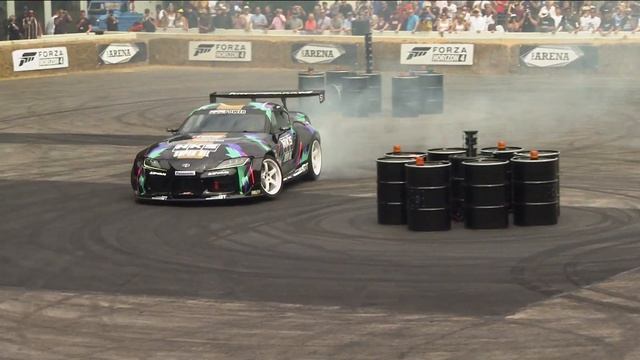 World's first drift Supra smokes out Goodwood FOS смотреть онлайн