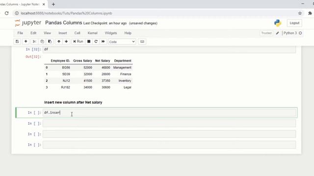 How to Insert Columns in Pandas | Pandas Insert Columns | Pandas for Data Science смотреть онлайн