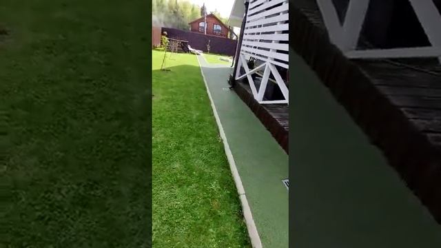 Покрытие резиновой крошкой дорожек во дворе слой - 2 смотреть онлайн