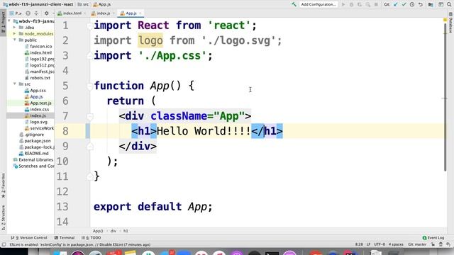 127 Creating a simple Hello World App with React смотреть онлайн