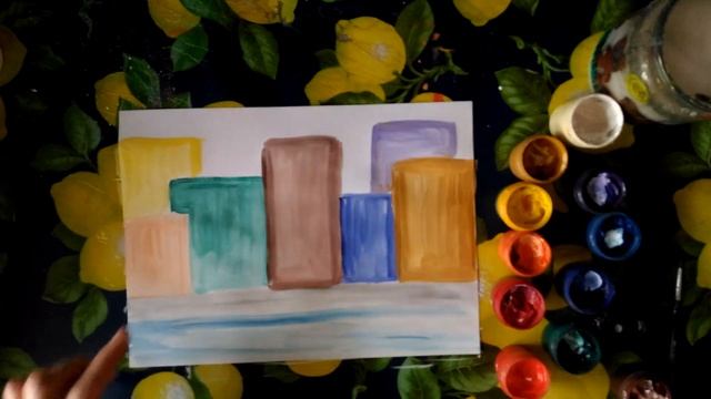 Рисуем легко. Зимний город. смотреть онлайн