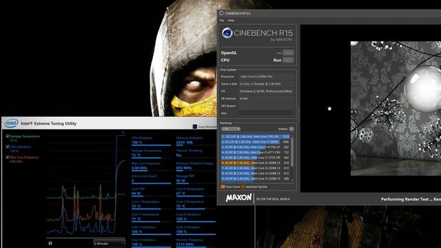 Cinebench R15 @ Intel i5 2500k @ 4.6GHz DDR3 2133MHz смотреть онлайн