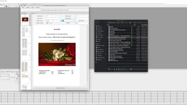 Перенабор PDF схемы в формат DIZE с помощью Cross Stitch Paradise toolkit смотреть онлайн