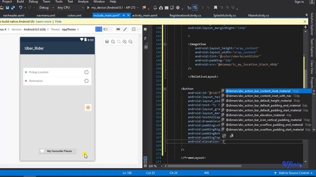 Xamarin Android Uber Clone - Setting Up Favourite Places and Current Location смотреть онлайн