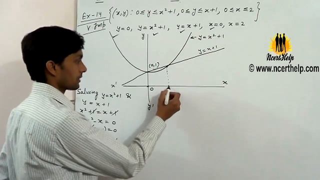Find the area of the region {x, y : 0 ≤ y ≤ x^2 + 1, 0 ≤ y ≤ x + 1, 0 ≤ x ≤ 2} Important Questions смотреть онлайн