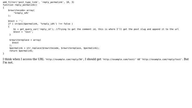 Wordpress: Pass a comment id through url and append the comment post's slug in the url смотреть онлайн