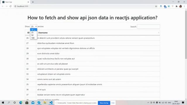Fetch and display data from api in Reactjs смотреть онлайн
