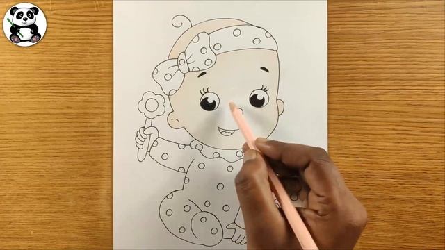 How to draw and colour baby with toy | baby drawing |@TaposhiartsAcademy смотреть онлайн