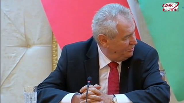 Совместная пресс-конференция Президента Азербайджана Ильхама Алиева и Президента Чехии Милоша Земан смотреть онлайн