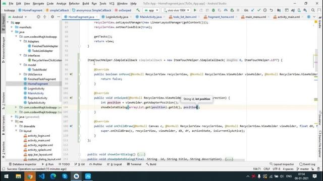 #33. Swipe Left to Delete TO-DOs In RecylerView || Todo App using Node RestAPI in Hindi смотреть онлайн