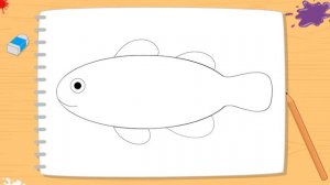 Как Нарисовать Рыбку для Детей. Учимся Рисовать Животных. Рисунки Своими Руками. Уроки Рисования