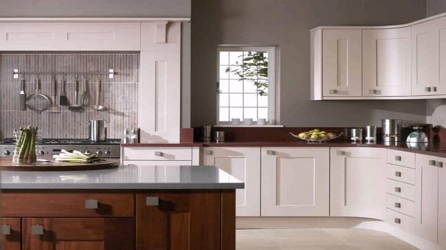 White Kitchen Cabinets Grey Wall Paint смотреть онлайн