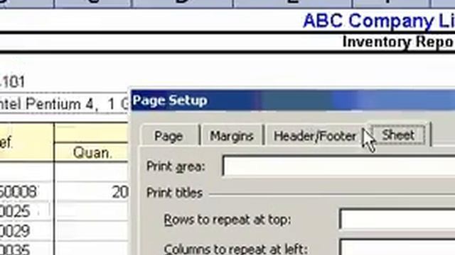 Microsoft Office Excel 2003 Print row and column headings смотреть онлайн
