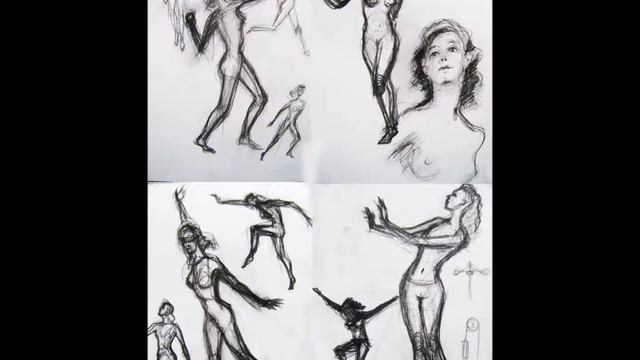 Sketches after Andrew Loomis' book "Drawing human figure for all it's worth". My Sketchbook. смотреть онлайн