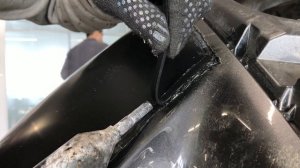 пайка бампера феном