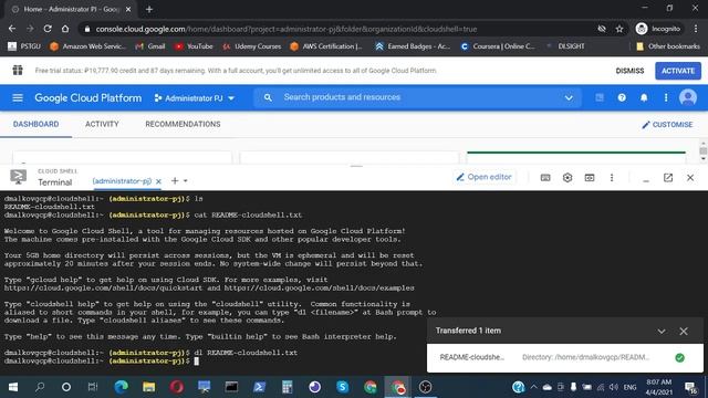 GCP CloudShell смотреть онлайн