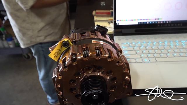 All COPPER 370 Amp High Output Alternator. First Look! Laser etched They Are BEAUTIFUL! смотреть онлайн
