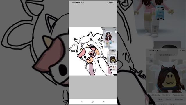 оцените рисунок 1 до 10 рисуем мой новий скин в рб #roblox #art смотреть онлайн