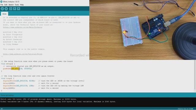 Arduino Tutorial 2: Blink LED #arduino #diy #robotics #embeddedsystem смотреть онлайн