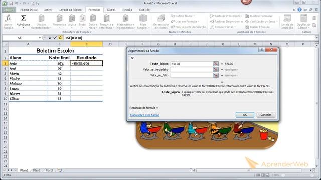 Aula 22 Curso Excel 2010 Básico - Função lógica Se смотреть онлайн