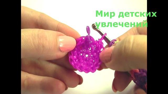 Rainbow Loom Charms. Шляпа из резинок. Для куклы. Только крючком / The hat of the gums. For doll смотреть онлайн
