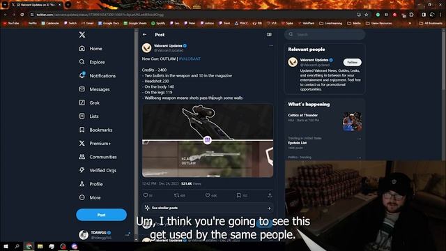 THE OUTLAW IS BROKEN? Pro Player reviews the new Outlaw Valorant gun. #valorant #esports #gaming смотреть онлайн