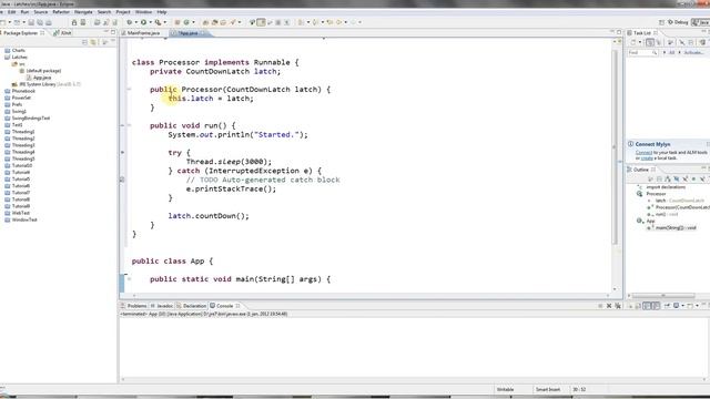 Advanced Java: Multi-threading Part 6 -- Countdown Latches смотреть онлайн
