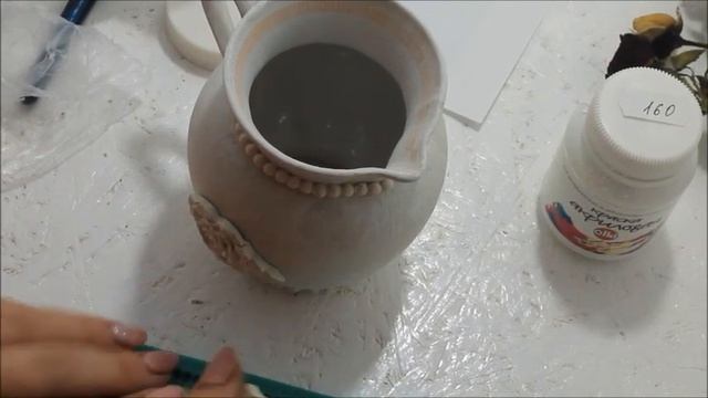 МК кувшин/ Новая жизнь старых вещей/ Переделки/Перекраска смотреть онлайн