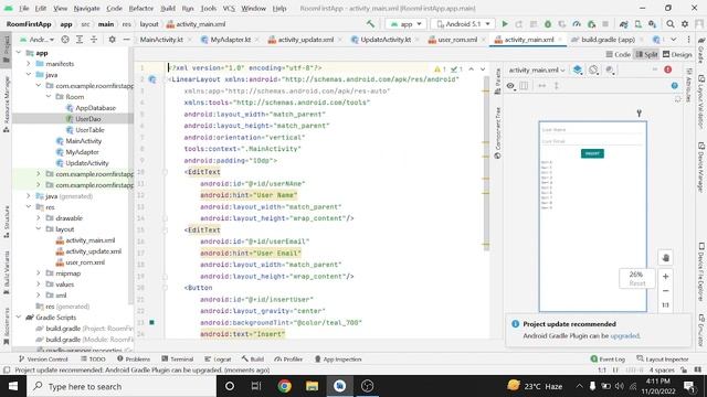 Update data in room database kotlin | Android Studio смотреть онлайн