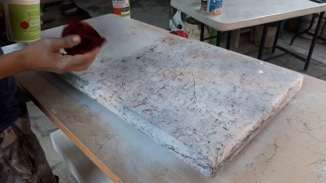 EFECTO MÁRMOL muy fácil de PINTAR en MDF #granito #marmol #formica #MDF смотреть онлайн