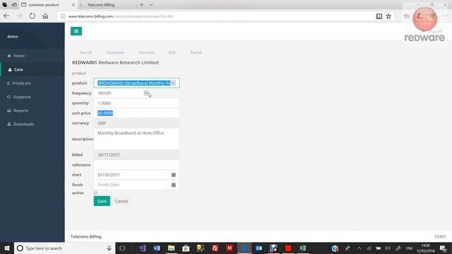 Telecoms Billing Website v3.0 смотреть онлайн