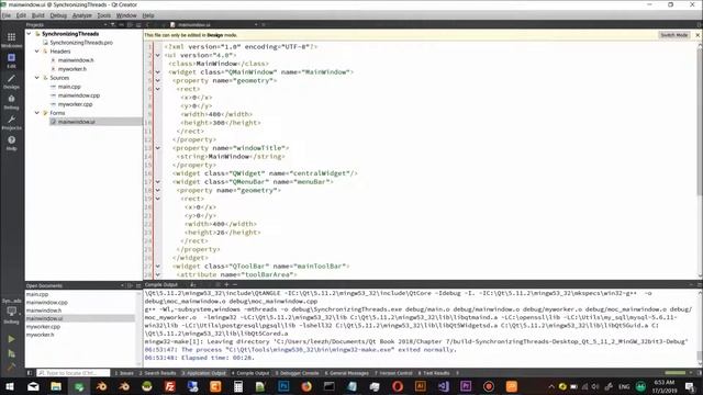 Qt5 C++ GUI Programming Cookbook, 2nd Edition | 7. Threading Basics - Asynchronous Programming смотреть онлайн
