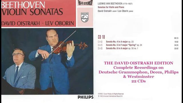 CD 18 David Oistrakh plays Beethoven Violin Sonata No 4; Violin Sonata No 5; Violin Sonata No 6 смотреть онлайн